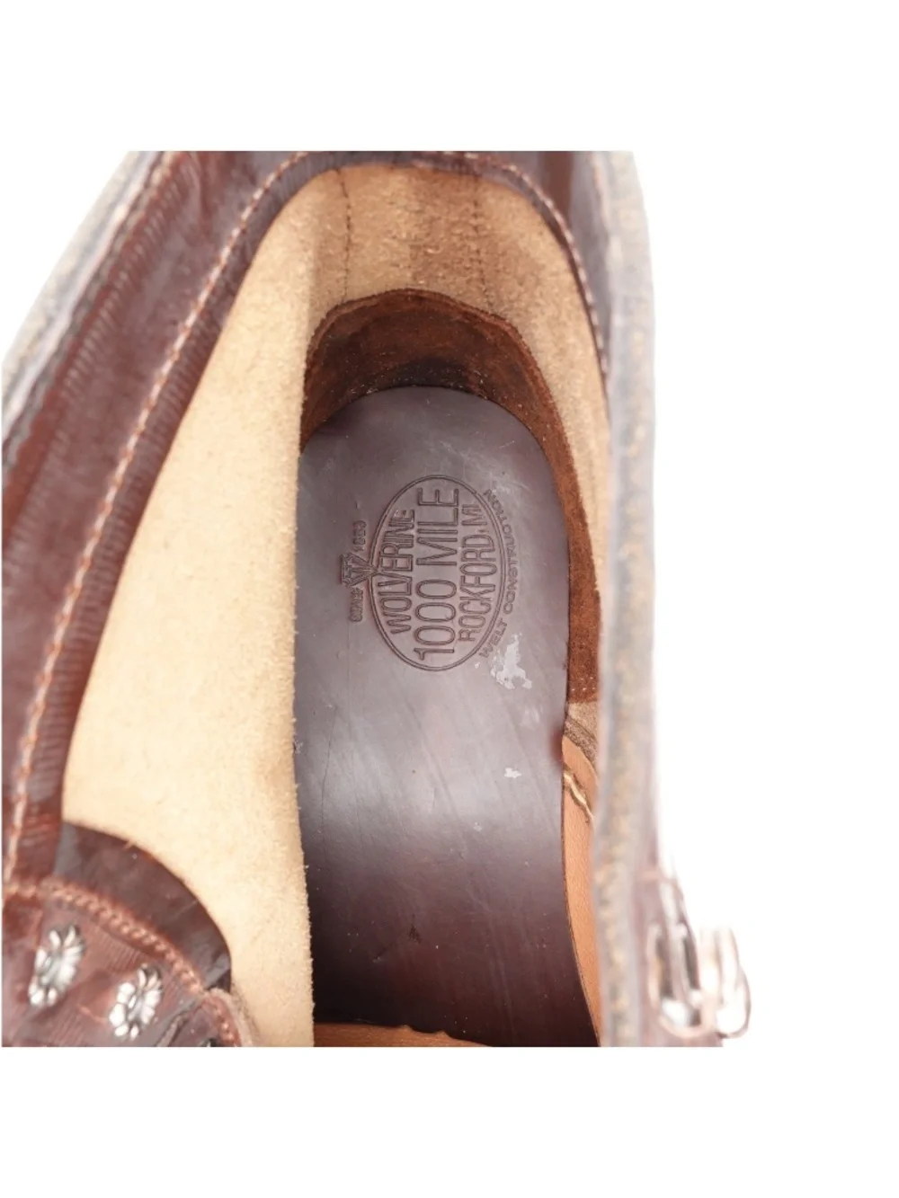 Wolverine Men's 1000 Mile Plain Toe Leather Boots Vibram Outsole W990072 Brown
